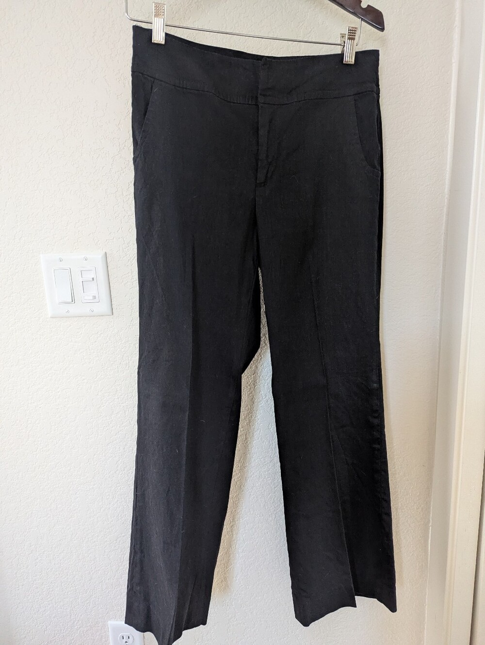 Banana Republic Classic Black Straight-Leg Dress Pants